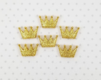 SUPER STRONG! Gold Glitter Crown Decorative Magnets, Set of 6, Fridge Magnets, Crown Magnet, King or Queen Magnet, Prince or Princess Magnet