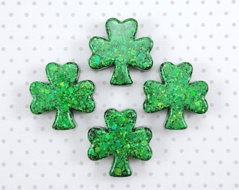 SUPER STRONG! Emerald City Glitter Shamrock Magnets, Set of 4, St Patrick's Day Magnet, Lucky Clover, Kiss Me I'm Irish, Shenanigans Malarky