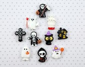 SUPER STRONG! Spooky Halloween Decorative Magnets, Set of 10, Halloween Magnets, Halloween Icon Magnets, Trick Or Treat Magnets, Boo, Eek