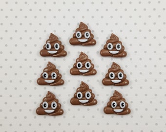 SUPER STRONG! Poop Emoji Decorative Magnets, Set of 9, Poo Magnets, Poomoji Magnets, Comical Magnets, Funny Magnets, Pile of Poo, Poopie!