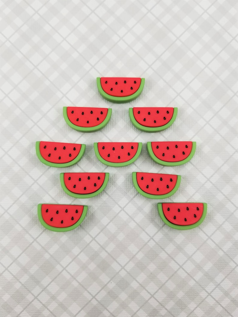 Neodymium Magnets Resin Magnets Picnic Watermelon Decorative Magnets Foodie Magnets Fruit Magnets Summertime Set of 10 SUPER STRONG