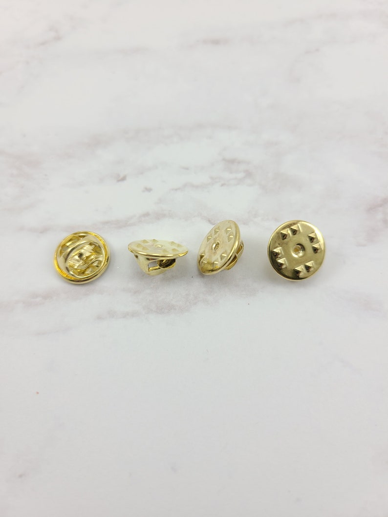 Gold Butterfly Clutch Backs, 100 Pieces, Lapel Pin Back, Tie Tack Backs ...