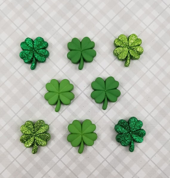 Shamrock Magnets, St Patrick's Day Fridge Decor, Set of 8, St Patty's Day Magnets, Clover Magnets, Lucky Magnets, Luck O' The Irish Magnets
