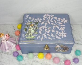 Girl's jewellery box, Purple Jewellery Box, Trinket box, Chest style Jewelry organizer