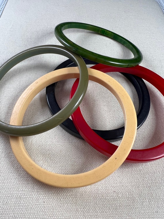 Vintage Bakelite Bangle Bracelets - image 1