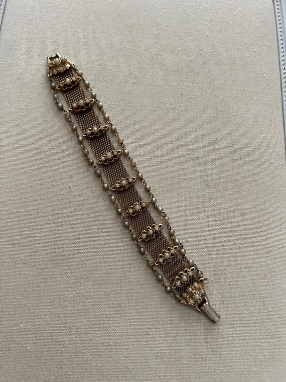 Vintage Reinaldo Gold & Beaded Vintage Bracelet/ … - image 3