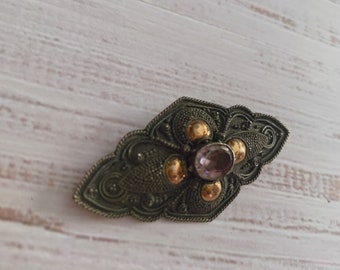 Vintage Brooch/ Vintage Pin/ Vintage Jewelry/ Vintage/ Statement Jewelry/ Statement Pin/ Gold Jewelry/ Sterling Vintage Jewelry/ Gifts/