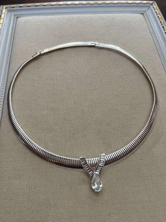 Vintage Silver Necklace/ Vintage/ Vintage Jewelry… - image 1