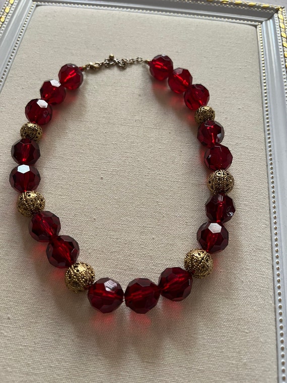 Vintage Beaded Necklace/ Gifts/ Mid Century Modern