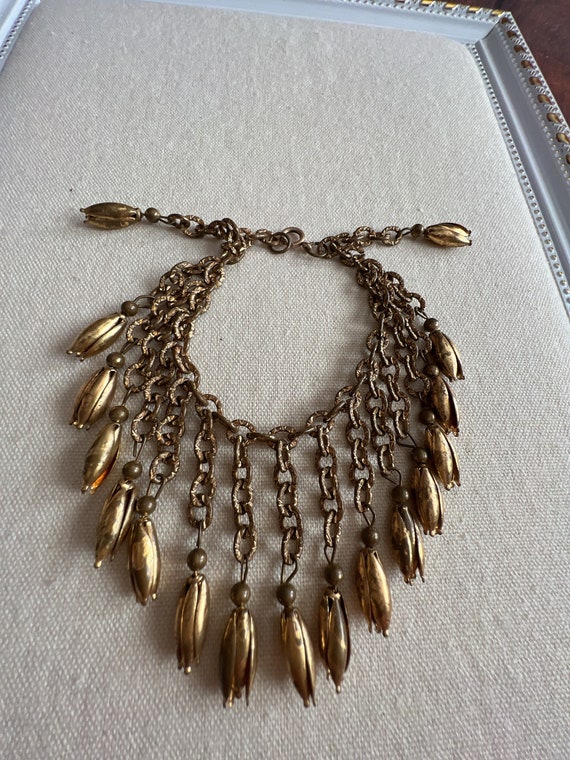 Vintage Gold Dangle Bracelet/ Vintage Bracelet/ V… - image 1