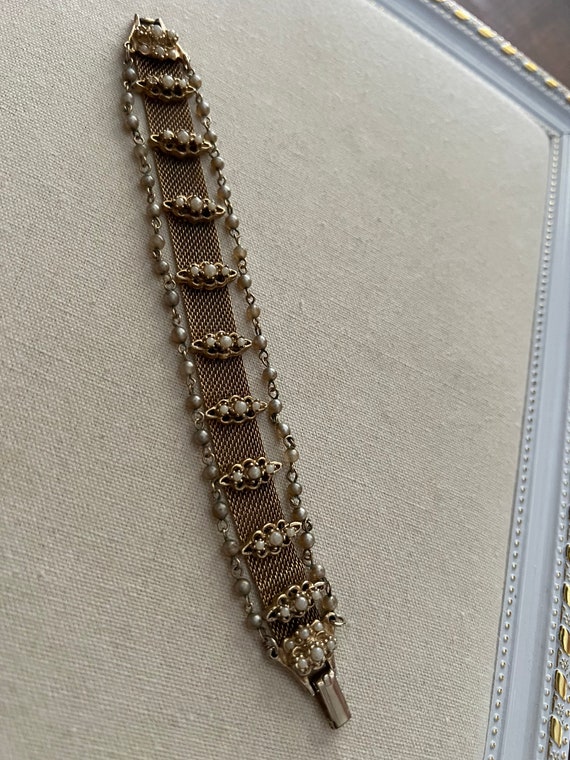 Vintage Reinaldo Gold & Beaded Vintage Bracelet/ … - image 4