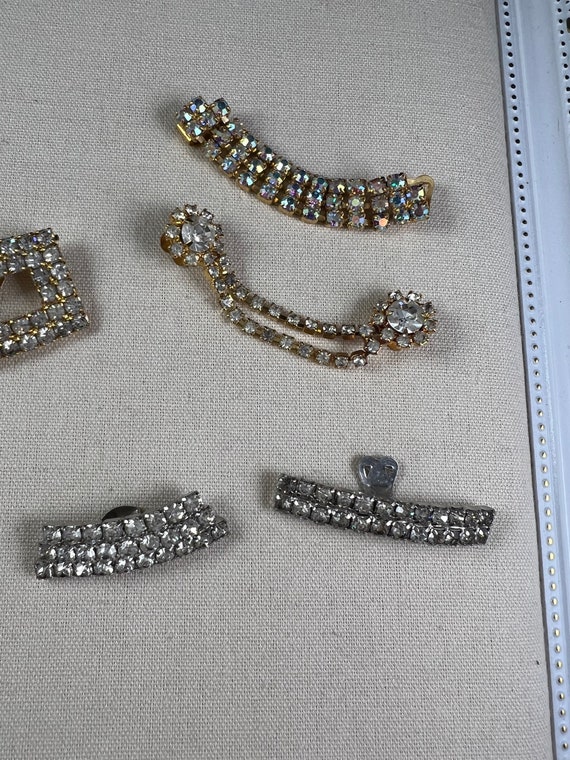 Vintage Rhinestone Dress Clips Lot/ Vintage Shoe … - image 3