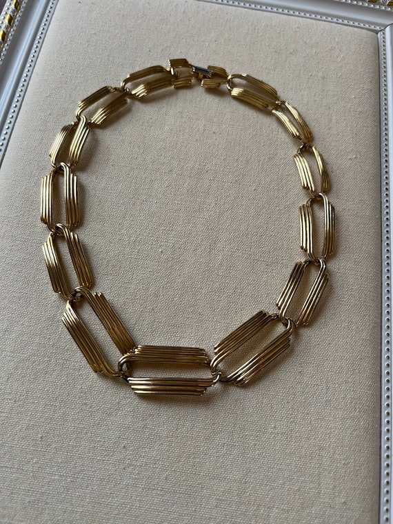 Vintage Gold Statement Necklace/ Retro Necklace/ … - image 2