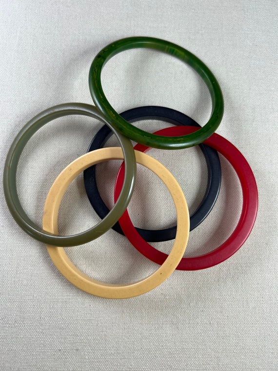 Vintage Bakelite Bangle Bracelets - image 4