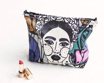 Large toiletry bag women, personalized makeup bag, handmade gift, cute makeup bag, bridal makeup bag, travel bag, gift for her, spa gift