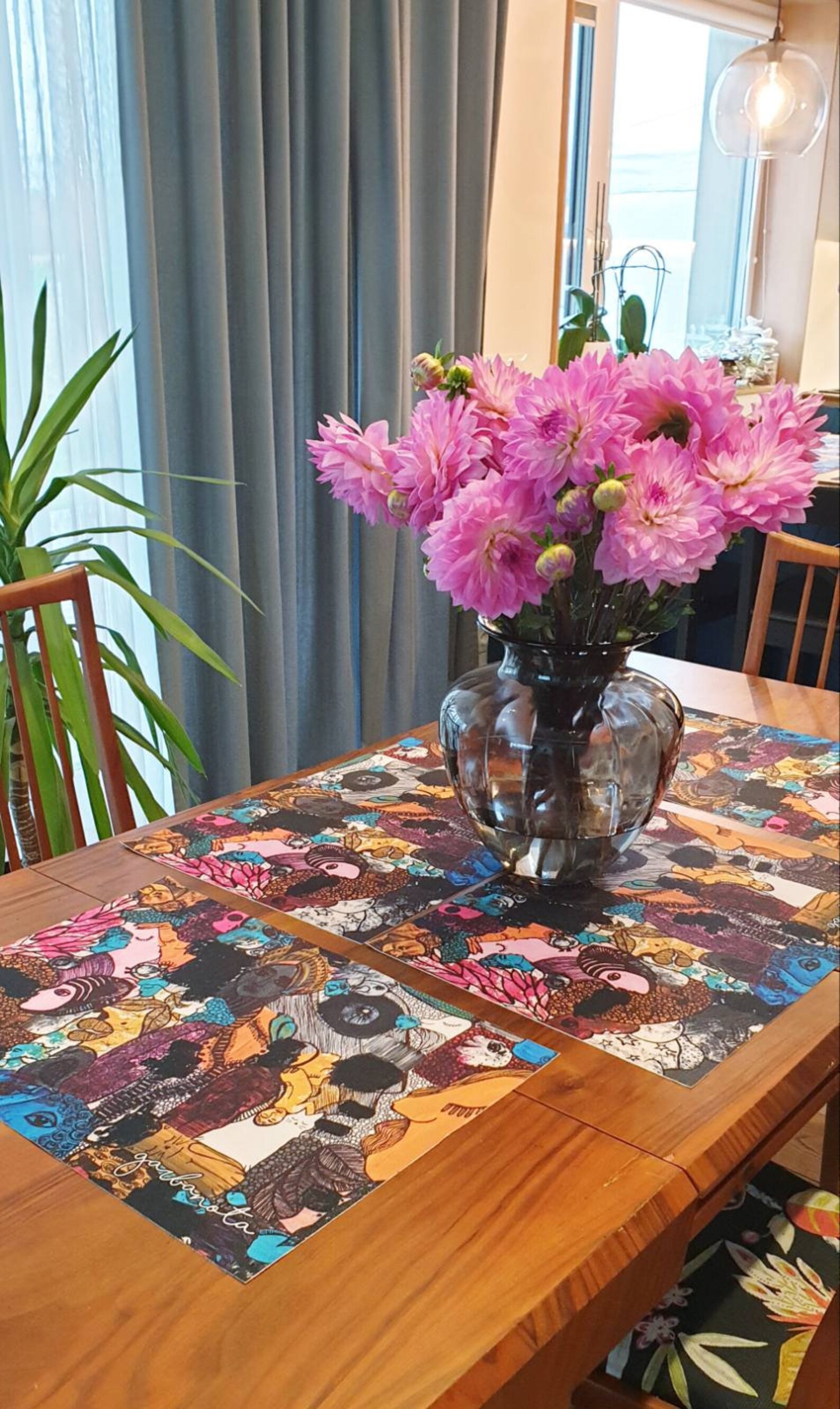 Square Placemats Dining Table Set With Bohemian Decor Sets of Etsy