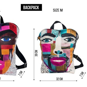 Handmade boho backpack women, custom backpack purse image 10