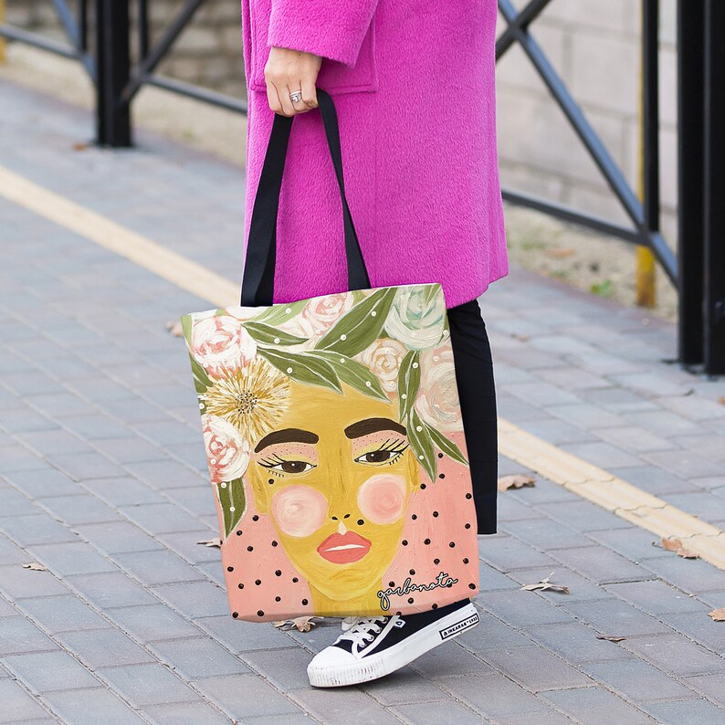 Tote bag canvas market bag vegan diaper bag