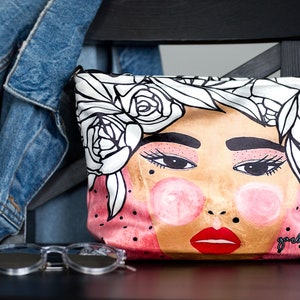 Pink purse cross body Bag, messenger bag, custom, sling bag, unique shoulder Bag, bestfriends gift, appreciation gift, personalized gift image 7