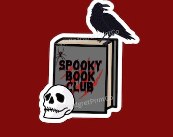 Spooky Book Club Vinyl Sticker | Horror Reader Gift