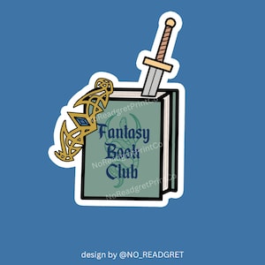 Fantasy Book Sticker | Fantasy Books | Bookish Sticker | Fantasy Reader Sticker