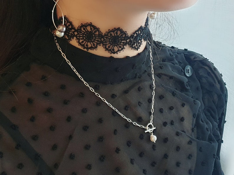 customized gift Midnight Clock Thick Black Lace Choker Necklace Vintage Gothic Victorian Style Tattoo Festival Dainty Dress Choker
