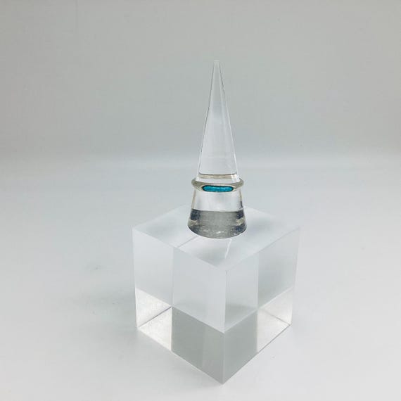 Native American Turquoise Solid Silver Ring Band … - image 4