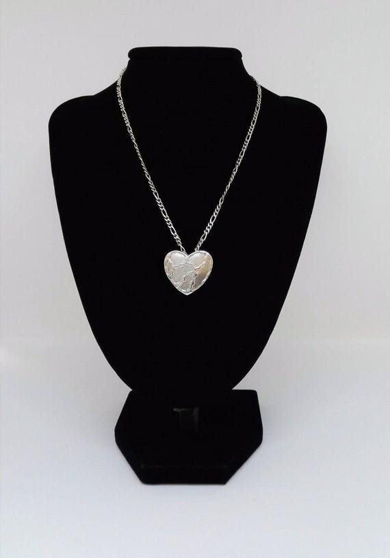 Valentine Silver Heart Pendant Gift of Love Wedding Jewellery Birthday for Her