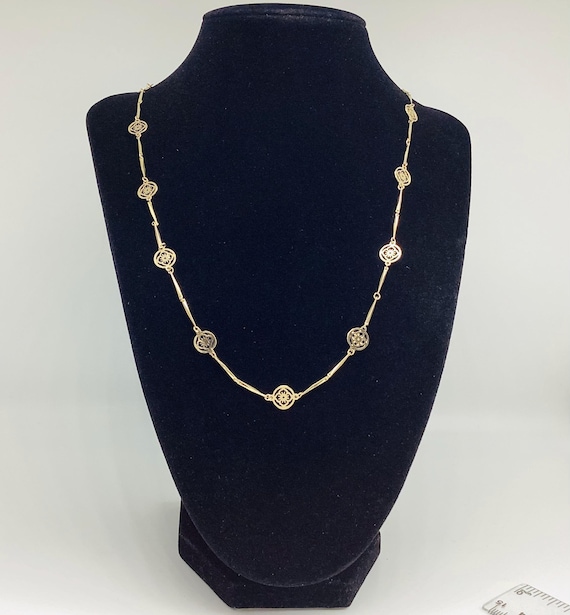 Vintage Avon Fine Disc Chain Necklace