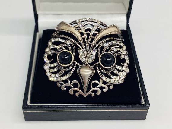 Vintage MMA Metropolitan Museum of Art Sterling Silver Night Owl Brooch Boxed