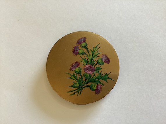 Vintage Stratton Compact Scottish Thistle Gift