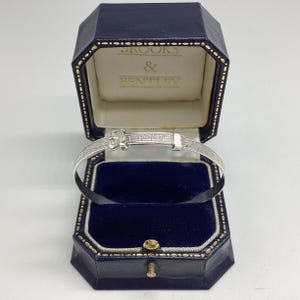 Baby Bangle 1-2 Years Greek Key Hallmarked Silver 1978