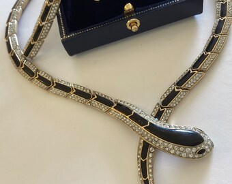 Vintage Attwood & Sawyer Snake Jewelry Set: 22ct Gold Plated