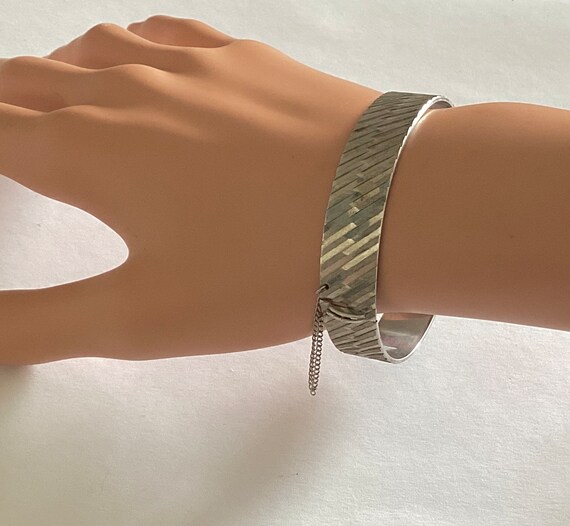Bracelet Manchette (jonc) Vintage En Argent Massif 950/1000 Poinçonné - Occasion, Traces D'usage Normales