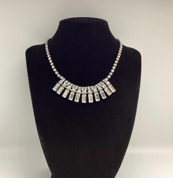 True Vintage Diamente Rhinestone C1940/50s Party Time Choker