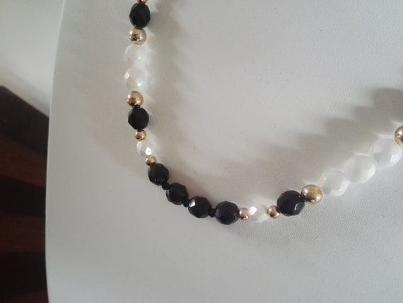 Fabulous French Jet, Crystal Pearl and Gold Bead … - image 3