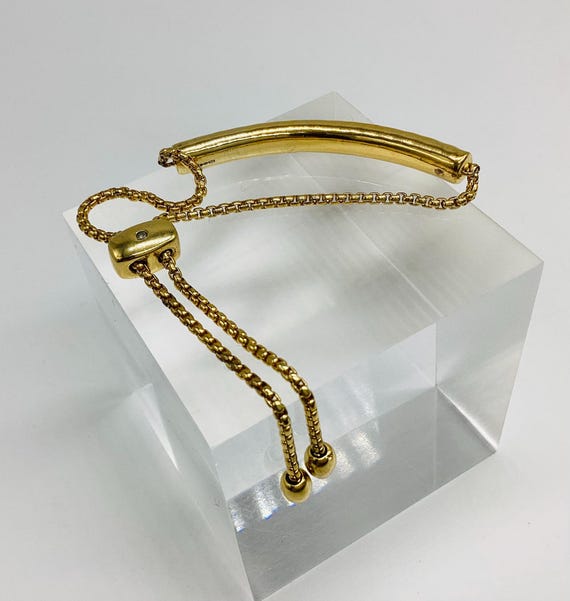 Monica Vinader 18ct Gold Vermeil Friendship Slider Bracelet London Hallmarked 925 Silver