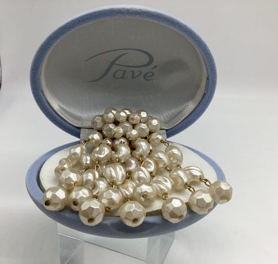 Pearl Cascade Brooch 1950s Waterfall Jewellery