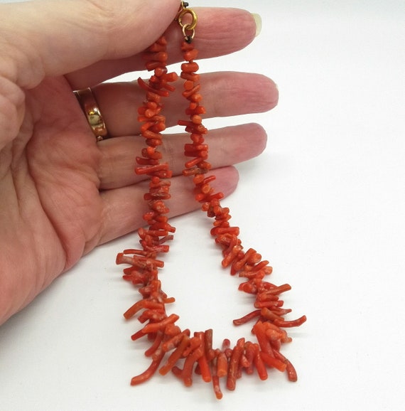 Child Victorian Red Branch Coral Necklace Suitable for Approximately 3-7  Years Birthday Christening Baby Shower Keepsake 