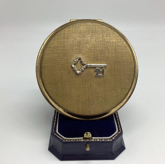 Stratton "Key of the Door " 21st Birthday Compact Vintage 1950s