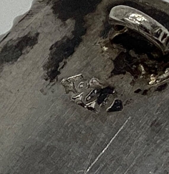 Butterfly Wing Brooch Solid 900 Silver Beach Scen… - image 4