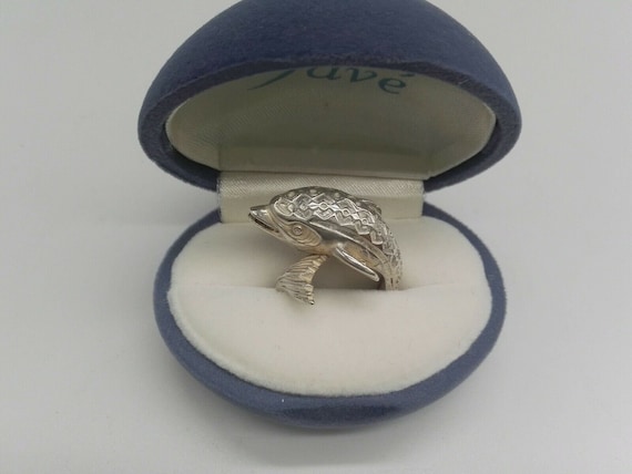 Vintage Flying Fish Ring: Solid 925 Sterling Silv… - image 2