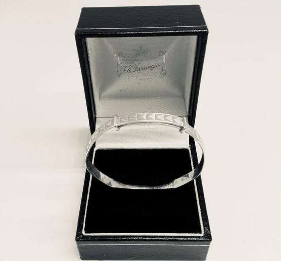 Baby Bangle 3-6 Month Solid 925 Silver Vintage Shower Christening Childs Jewellery