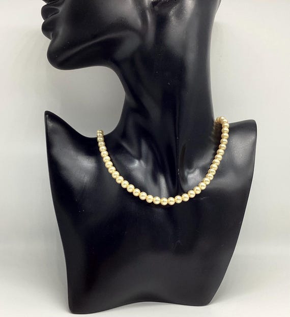 Vintage Ciro Faux Pearl Necklace, 9ct Clasp and Safety Chain Original Box June Birthday Wedding Bridal Bridesmaid