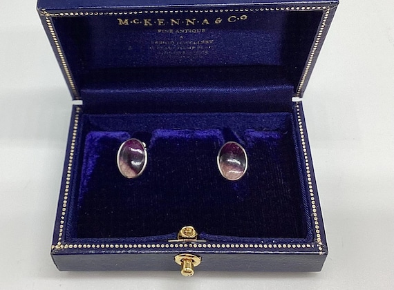 Blue John Solid 925 Silver Stud Earrings Clip On
