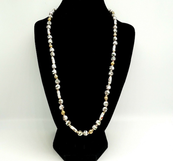 Chinese Cloisonne Enamel Bead Necklace Vintage Jewellery