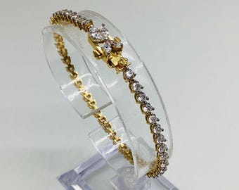 Parure Collier + Bracelet – Doré/léopard, Maillons Vintage, Plaqué Or, Neuf Avec étiquettes
