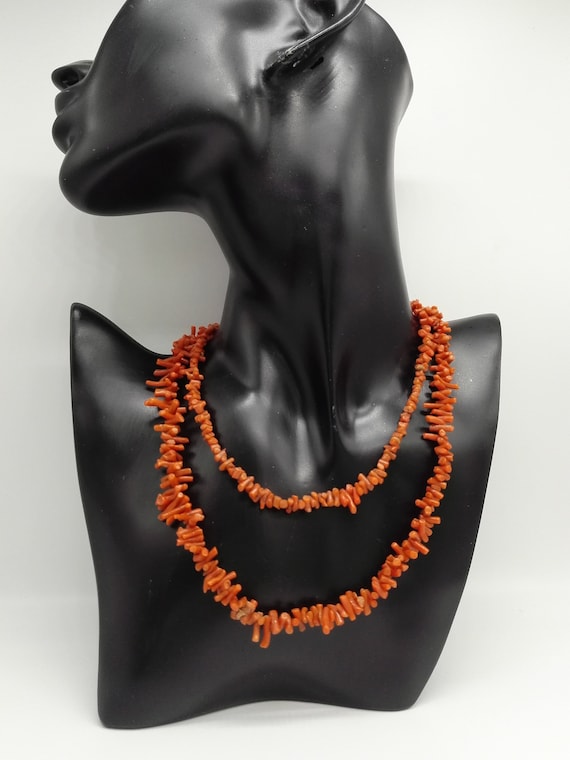 Polished Salmon Branch Natural Coral Long Length Vintage/Antique Art Deco 35th Wedding Anniversary