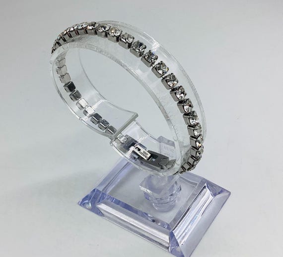 1950's Retro Rhinestone Bracelet Riviere Tennis Wedding Bridal