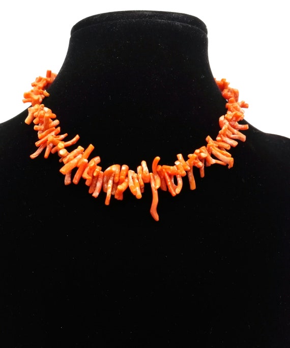 Child Victorian Red Branch Coral Necklace Suitable for approximately 3-7 Years Birthday Christening Baby Shower Keepsake